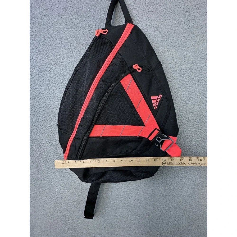 Adidas Rydell Sling Backpack LoadSpring Crossbody One Shoulder Bag Black Pink